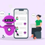 Ilustração representando a diferença entre chatbots e bots de inteligência artificial no atendimento ao cliente.